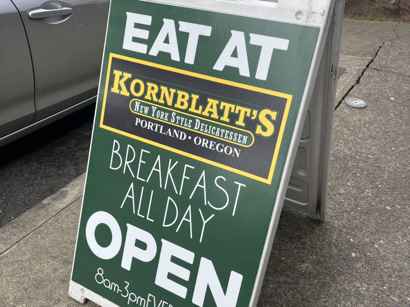 Kornblatt's outdoor sign
